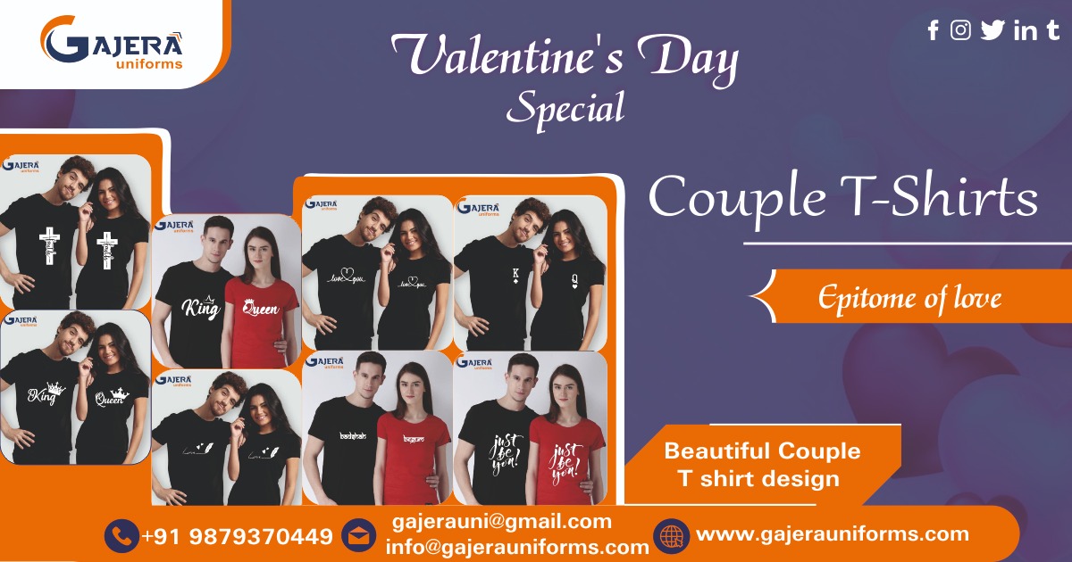 valentine's day special couple t-shirt