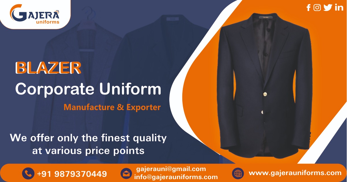 Blazer Corporate Uniform Manufacturer & Exporter in Gujarat
