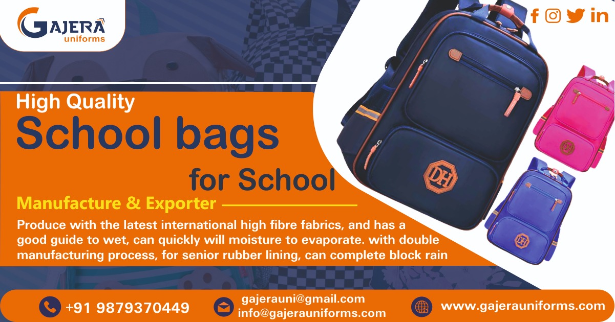 School Bags Manufacturer & Exporter in India