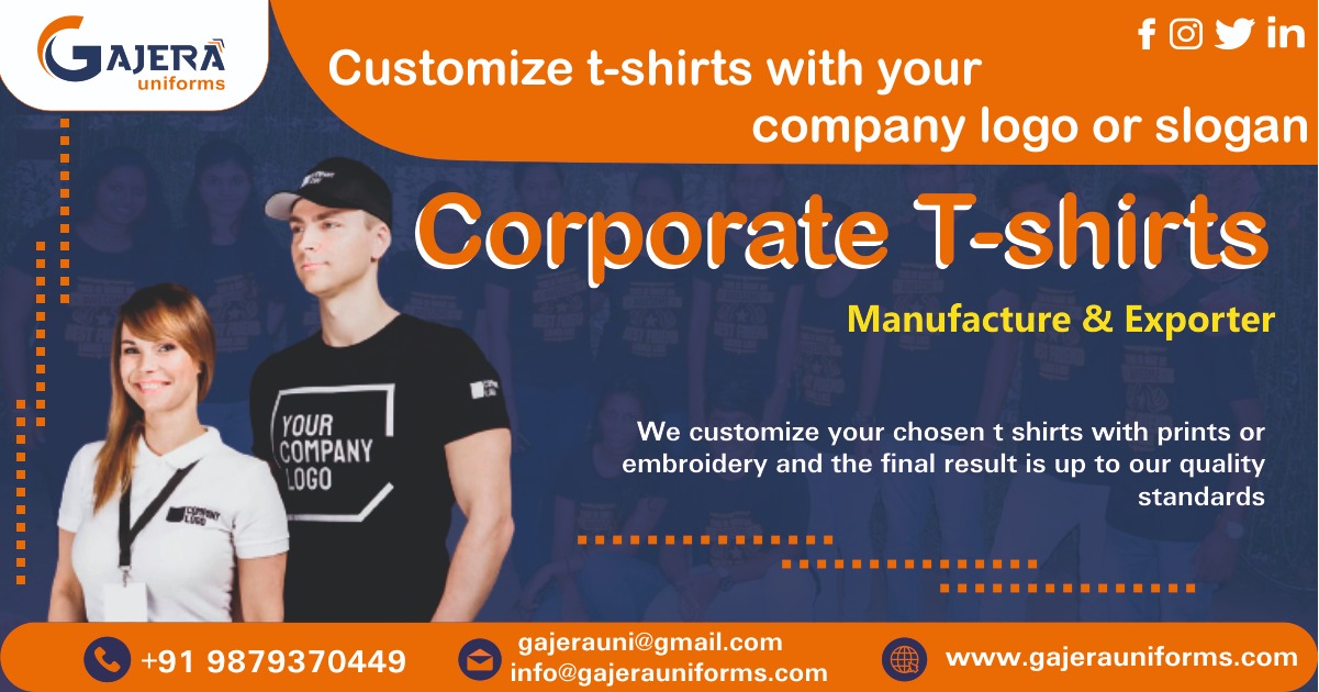Corporate T-Shirts Manufacturer & Exporters in Gujarat