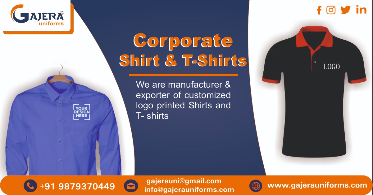  Corporate Shirt & T-shirts Manufacturer in Ahmedabad